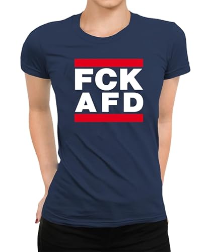 FCK GRN AFD - Anti-Grün oder AFD Demo-Shirt Widerstand Fuck Grüne AFD Tshirt Politik Anti Klimaaktivist - Protest, Umweltschutz Frauen Damen T-Shirt von Generic