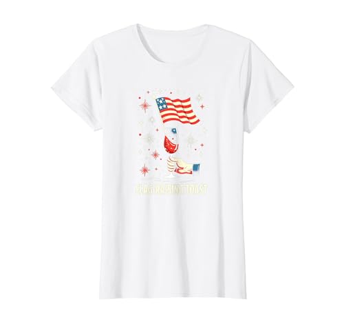 Fahnenhebungs-Toast T-Shirt, Damen, Weiß, XS von Generic