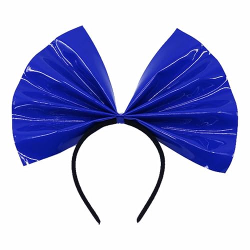 Fahrrad Dekoration Kette Damen-Karnevals-Stirnband, modisch und bequem, mit großer Schleife, Pailletten-Stirnband Laufstirnband Damen Frühling (Blue, One Size) von Generic