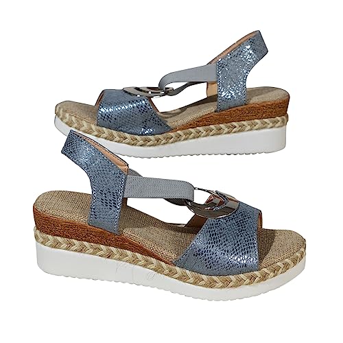 Fahrrad Schuhe Damen Klick Schuhe Sandalen Damen Slope mit Sandalen Fersensporn Schuhe Damen (Dark Blue, 37) von Generic