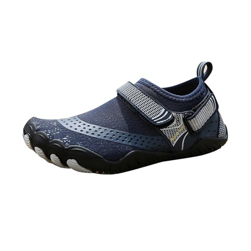 Fahrrad Schuhe Damen klick Leichte Badeschuhe für Damen und Herren, Tauch- und Strandschuhe, Outdoor-Barfuß-Tauchschuhe, Schwimmen, Waten, Strandschuhe, Regenstiefel Damen Plateau (Dark Blue, 43) von Generic