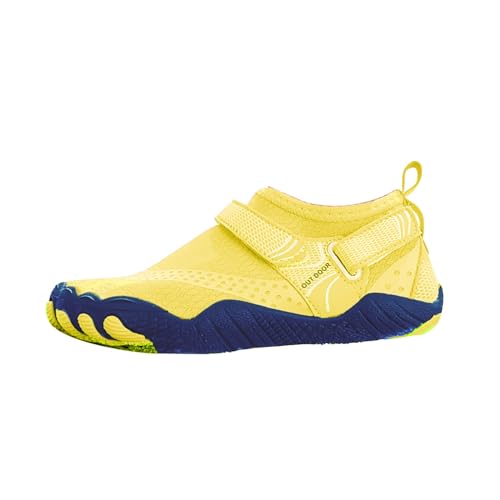 Fahrrad Schuhe Damen klick Leichte Badeschuhe für Damen und Herren, Tauch- und Strandschuhe, Outdoor-Barfuß-Tauchschuhe, Schwimmen, Waten, Strandschuhe, Regenstiefel Damen Plateau Schuhe (Yellow, 37) von Generic