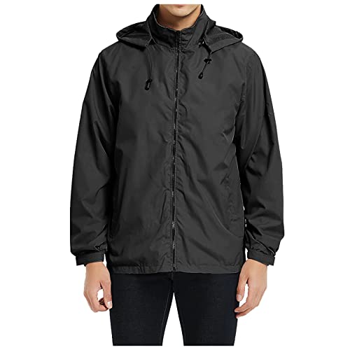 Fahrradjacke Herren Wasserdicht Atmungsaktiv Regenjacke Windbreaker Fahrrad Leicht Dünne übergangsjacke ReißVerschluss Softshelljacke Regen Herren Leichte Jacke Trainingsjacke Herbstjacke für Männer von Generic