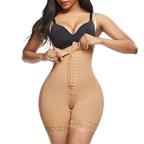 Fajas Colombianas Butt Lifter Shapewear for Frauen Bauchkontrolle Höschen Body Shaper Postpartum Bodysuit Post OP Hüftgürtel (Farbe : Skin, Größe : L) von Generic