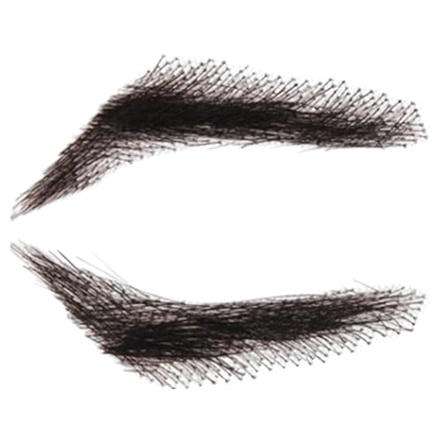 Falsche Wimpern, menschliches Haar - falsche Wimpern für Frauen | 1 Paar künstliche Spitze Augenbrauen - Wiederverwendbare Augenbrauen aus falscher Spitze - Atmungsaktiv für Urlaub Make-up - tras von Generic