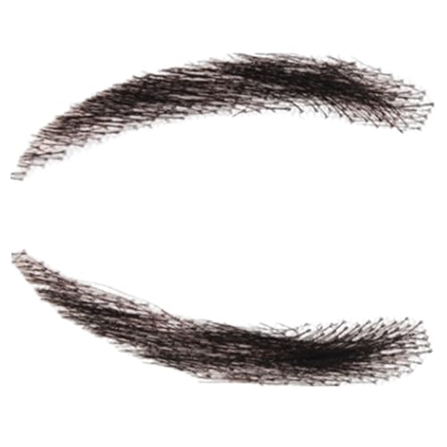 Falsche Wimpern Echthaar - Falsche Wimpern für Männer, 1 Paar Augenbrauen aus gefälschter Spitze - Wiederverwendbare Augenbrauen aus falscher Spitze - atmungsaktiv für Urlaubs-Make-up - ein von Generic