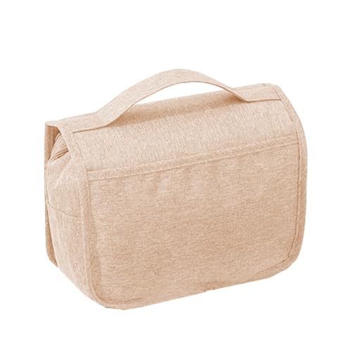 Faltbare Reisebeutel for Männer Frauen großer Make -up -Organisator (Beige) von Generic