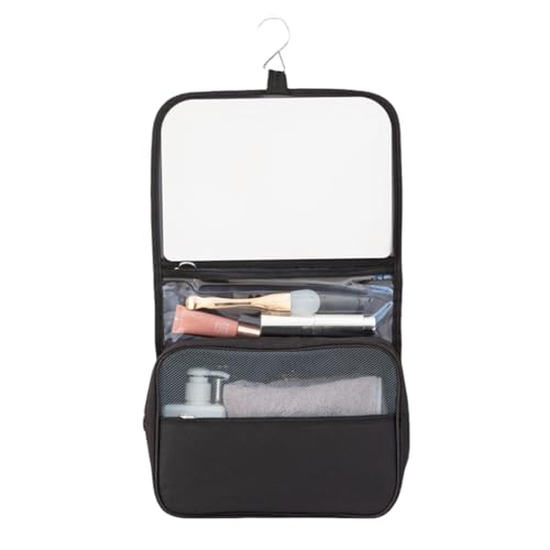 Faltbare Reisekosmetikbeutel for Männer Frauen großer Make -up -Organisator (schwarz) von Generic