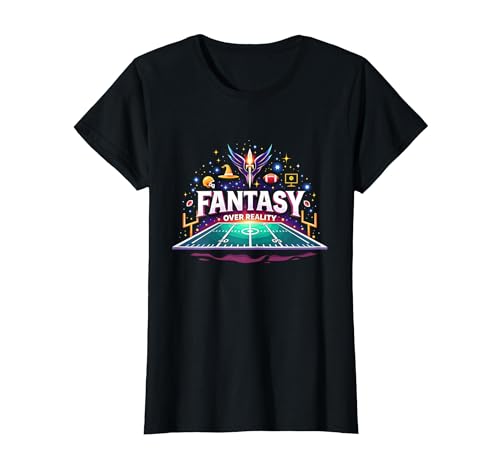 Fantasy Over Reality Fußball Herren Sportbegeisterte T-Shirt, Damen, Schwarz, XS Fantasy Over Reality Fußball Herren Sportbegeisterte T-Shirt, Damen, Schwarz, XS von Generic
