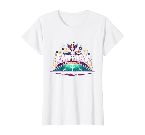Fantasy Over Reality Fußball Herren Sportbegeisterte T-Shirt, Damen, Weiß, XS Fantasy Over Reality Fußball Herren Sportbegeisterte T-Shirt, Damen, Weiß, XS von Generic