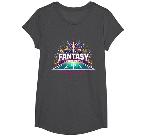 Fantasy Over Reality Fußball Herren Sportbegeisterte T-Shirt, Girls, Anthrazit Meliert, XS Fantasy Over Reality Fußball Herren Sportbegeisterte T-Shirt, Girls, Anthrazit Meliert, XS von Generic