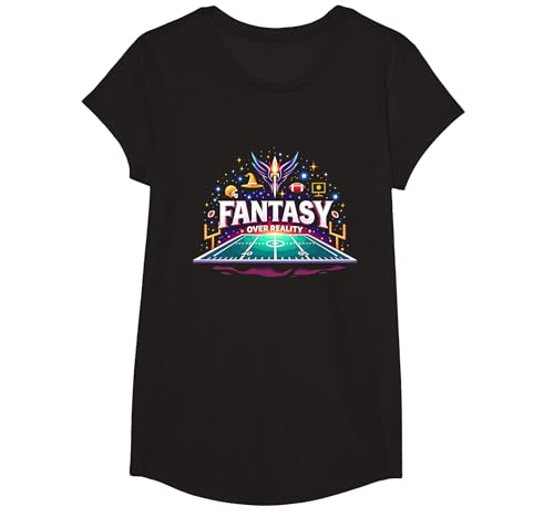 Fantasy Over Reality Fußball Herren Sportbegeisterte T-Shirt, Girls, Schwarz, XS Fantasy Over Reality Fußball Herren Sportbegeisterte T-Shirt, Girls, Schwarz, XS von Generic