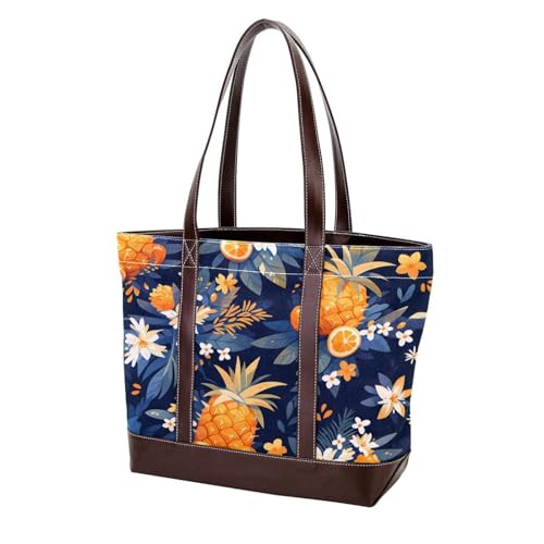 Farbige Ananas-1772 modische gewaschene strapazierfähige Leder-Geldbörse für Damen, mit Tragegriff oben, mit Taschen, Reißverschluss von Generic