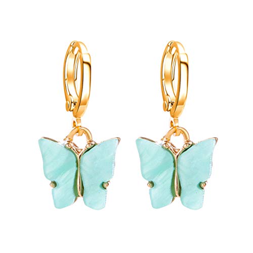 Farbige Creolen in Schmetterlingsform aus Acryllegierung für Damen von Generic