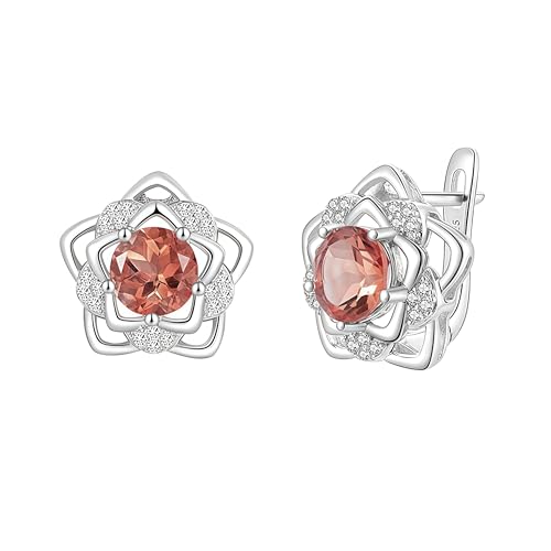 Generic Farbwechselnde Sultanit Ohrstecker 925 Silber 7.0mm Erstellt Diaspore Ohrringe für Frauen Geschenk von Generic