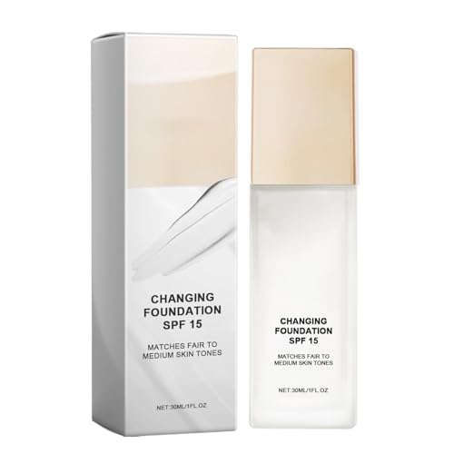 Farbwechselnde flüssige Grundierung,Wechselnde Grundierung,30 ml flüssiges Foundation-Make-up für das Gesicht | Face Liquid Cover Concealer, Gesichtsprimer für Frauen und Mädchen von Generic
