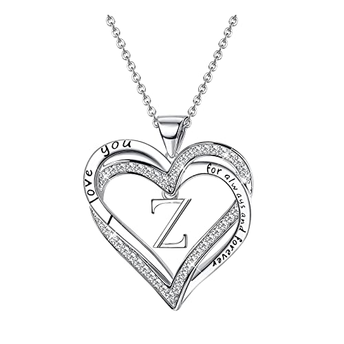 Fashion 26 Schlüsselbein-Buchstaben Halskette Buchstaben Kette Damen Herz Liebe Hals Damen Halsketten Trendy, Z, Einheitsgröße von Generic