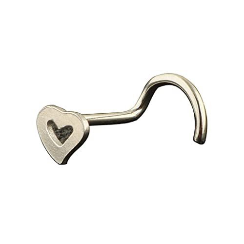 Fashion 925 Silber Nase Stud Herz Form Körper Piercing Frauen Männer Schmuck Pin von Generic