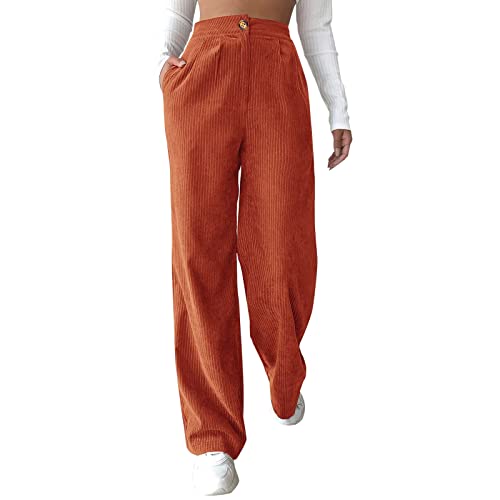 Fashion Damen Hose - Straight Leg Jeans High Waist Stretch Mit Taschen Baggy High Waist Sportshose Flared Sporthose Yogahose Laufhosen Freizeithose Frauen FüR LäSsiges Hip-Hop von Generic