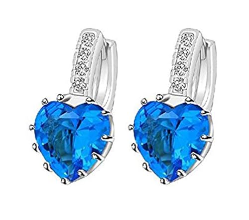 Fashion Lady 's kupferplattiertes Kristallherz, Brisur, Hellblau, elegant und beliebt von Generic