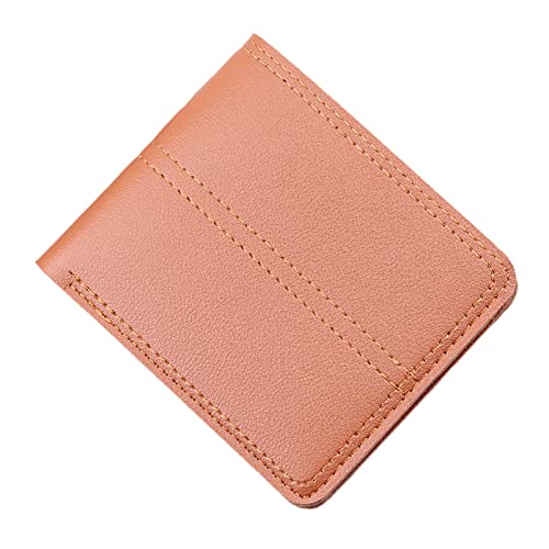 Fashion Men ID Short Wallet Solid Color Bag Oepn Purse Multiple Card Slots Clutch Bag Geldbörsen Damen Viele Kartenfächer (Coffee, One Size) von Generic