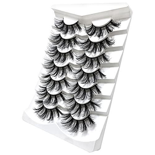 Faux Mink Lashes Natürliche falsche Wimpern Dicke lange Verlängerung falsche Wimpern Weiche wiederverwendbare falsche Wimpern Eyeliner Stempel Spitze (C, One Size) von Generic