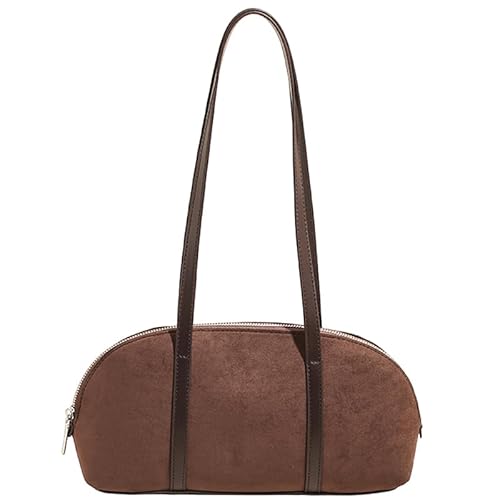 Faux Wildleder Casual Tote Handtasche Retro Umhängetasche All-Match-Achselhöhle (Kaffee) von Generic