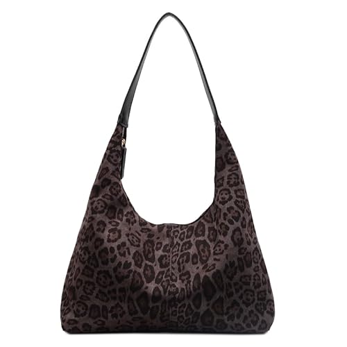 Faux Wildleder -Umhängetaschen große Tragetaschen Handtasche for Frauen reisen (schwarz) von Generic
