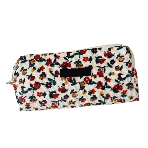 Federmäppchen – Ästhetisches Federmäppchen mit Blumen | Reißverschluss – Make-up-Organizer Floral Kosmetiktasche Kulturbeutel, C, Se référer au descriptif, Siehe Beschreibung von Generic