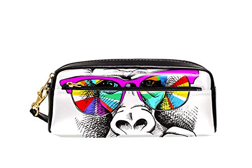 Federmäppchen AFFE Mit Rosa Sonnenbrille Federmappe Große Kapazität Mäppchen Praktischem Stifthalter Für Mädchen Damen Erwachsener von Generic