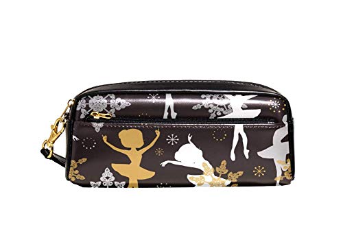 Federmäppchen Ballerinas Ballett Mädchen Mit Schneeflocken Stiftetasche Große Kapazität Bleistifttasche Tragbar Make-Up Tasche Für Büro Schule Teenager von Generic