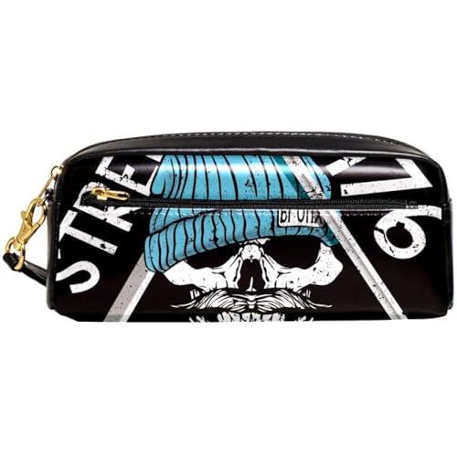 Federmäppchen Blauer Pullover Mit Totenkopf Bleistift Beutel Strapazierfähig Tasche Praktischem Bleistifttasche Für Schule Student Kinder von Generic