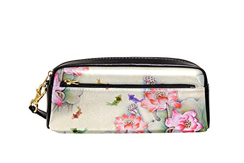 Federmäppchen Lotusteich WITT Fische Pencil Case Strapazierfähig Mäppchen Tragbar Bleistift Beutel Für Jungen Teenager Erwachsener von Generic