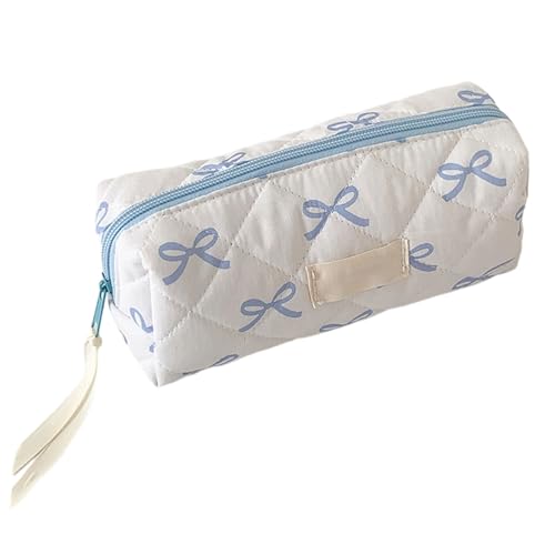 Federmäppchen Mit Schleife Mäppchen Aesthetic Federmappe Schleife Federmäppchen Etui Schule Geeignet Für Schreibwaren Pencil Für Mädchen Kosmetiktasche Geldtasche (C, 19.5x7x9cm) von Generic