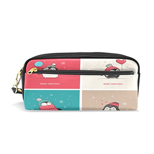 Federmäppchen Pinguine Frohe Weihnachten Bleistift Tasche Stylisches Bleistifttasche Mit Reißverschluss Federmappe Für Büro College-Studenten Schule von Generic