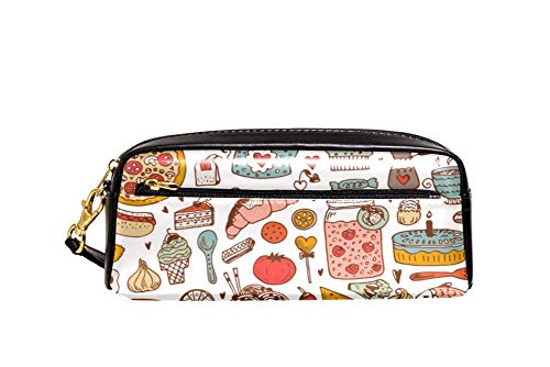 Federmäppchen Pizza Fast Food Kuchen Dessert Bleistift Beutel Praktischem Federmappe Stylisches Federtasche Für Teenager Schulsachen Damen von Generic