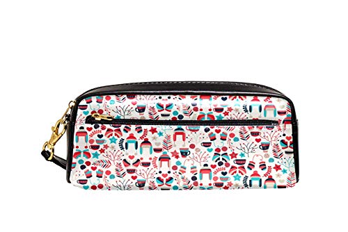 Federmäppchen Wintermützen Und Handschuhe Mäppchen Mit Reißverschluss Bleistiftetui Tragbar Stifte-Organizer Für Büro Damen Schulsachen von Generic