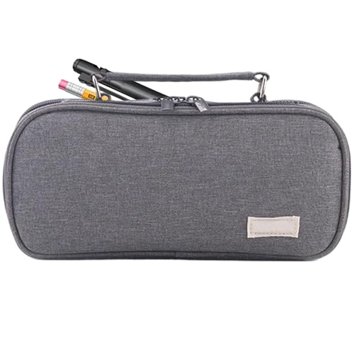 Federmäppchen für die Schule, Federmäppchen mit Reißverschluss | mehrlagiges Federmäppchen mit Netztasche, multifunktionales Federmäppchen mit großer Kapazität, Handtasche für Marc, Grau, Consulte la von Generic