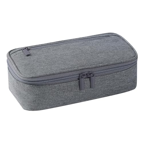 Federmäppchen und Make-up-Tasche – Schreibtisch-Organizer für Jugendliche und Erwachsene, Grau, Modern von Generic
