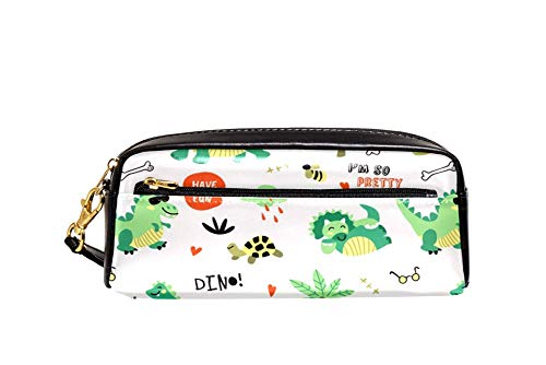 Federmappe Cooler Dinosaurier Und Schildkröte Stifte-Organizer Strapazierfähig Stiftemappe Tragbar Bleistift Beutel Für Erwachsene Büro College-Studenten von Generic