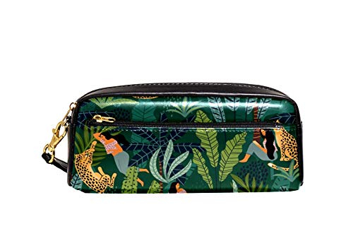 Federmappe Frauen Und Leoparden In The Tropical Tasche Tragbar Bleistiftetui Große Kapazität Bleistift Beutel Für Jungen Erwachsene Büro von Generic
