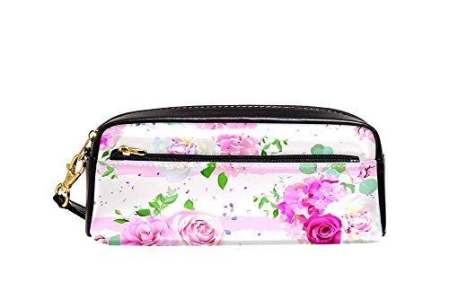 Federtasche Rosa PfingstRoses Und Rosesn Pencil Case Große Kapazität Briefpapier Tasche Tragbar Bleistift Beutel Für Erwachsene Mädchen Erwachsener von Generic