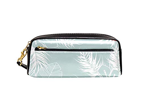 Federtasche Rote Blumen In Den Palmblättern Make-Up Tasche Premium Federmappe Tragbar Federmäppchen Für Unisex Erwachsener Jungen Federtasche Rote Blumen In Den Palmblättern Make-Up Tasche Premium Federmappe Tragbar Federmäppchen Für Unisex Erwachsener Jungen von Generic