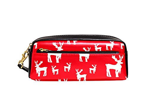 Federtasche Schal Rentier Stiftemappe Mit Reißverschluss Bleistiftetui Große Kapazität Mäppchen Für Damen College-Studenten Student von Generic