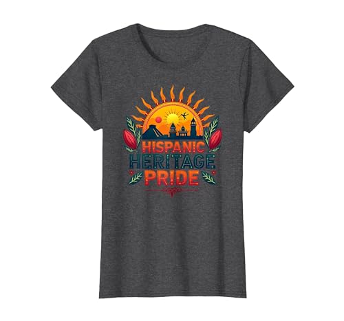 Feier zum Kulturpreis des Hispanic Heritage Month für Männer T-Shirt, Damen, Anthrazit Meliert, XS Feier zum Kulturpreis des Hispanic Heritage Month für Männer T-Shirt, Damen, Anthrazit Meliert, XS von Generic