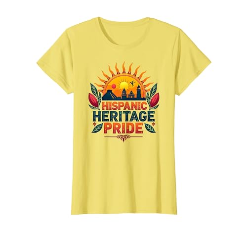 Feier zum Kulturpreis des Hispanic Heritage Month für Männer T-Shirt, Damen, Gelb, XS von Generic