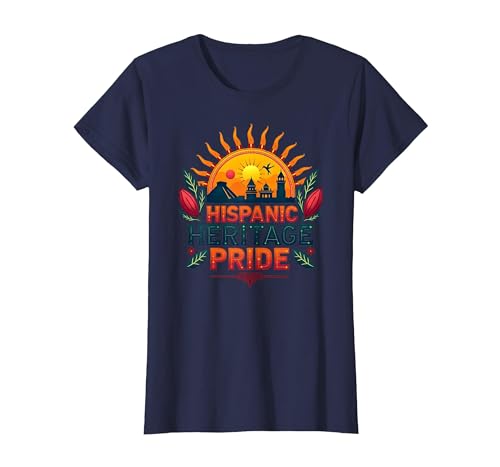 Feier zum Kulturpreis des Hispanic Heritage Month für Männer T-Shirt, Damen, Marineblau, XS von Generic