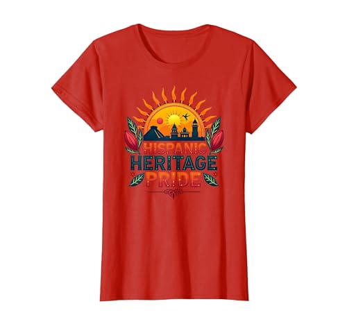 Feier zum Kulturpreis des Hispanic Heritage Month für Männer T-Shirt, Damen, Rot, XS Feier zum Kulturpreis des Hispanic Heritage Month für Männer T-Shirt, Damen, Rot, XS von Generic