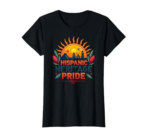 Feier zum Kulturpreis des Hispanic Heritage Month für Männer T-Shirt, Damen, Schwarz, XS Feier zum Kulturpreis des Hispanic Heritage Month für Männer T-Shirt, Damen, Schwarz, XS von Generic