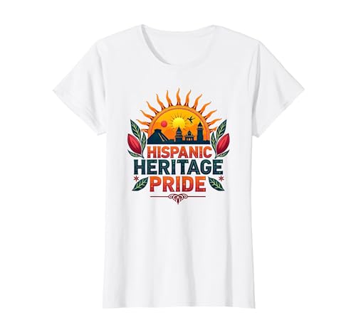 Feier zum Kulturpreis des Hispanic Heritage Month für Männer T-Shirt, Damen, Weiß, XS Feier zum Kulturpreis des Hispanic Heritage Month für Männer T-Shirt, Damen, Weiß, XS von Generic